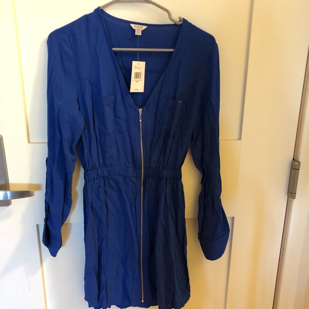 NWTs!!  Women’s Zip-Up Shirt Style Dress - Guess